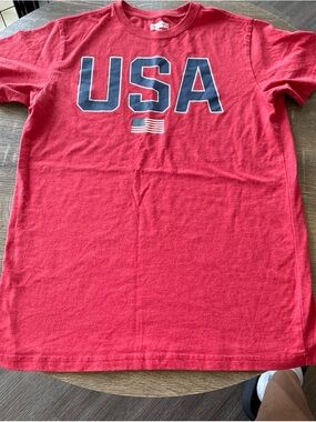 State of Mind Red Crewneck Graphic Tee